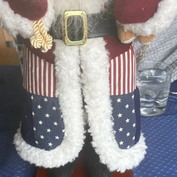 Patriotic Santa Claus Holiday Figurine 18”tall - Picture 3 of 7
